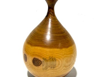 Vintage Hand Turned Wood Weedpot Vase