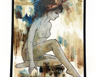 Vintage Nude Painting by Kevin McAlpin