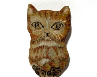 Sweet Antique Handmade Cat Pillow