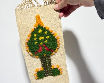 Vintage Small Tree Weaving / Wall Hanging