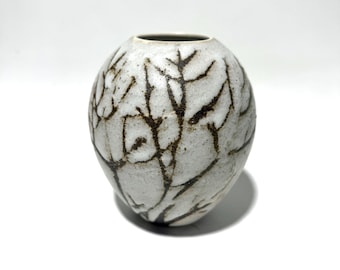 Vintage Hand Thrown Studio Pottery Tree Vase