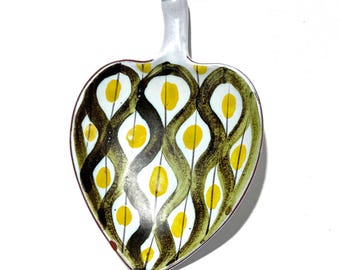 Rare Stig Lindberg Leaf Dish for Gustavsberg Pottery Sweden Imperfect Example