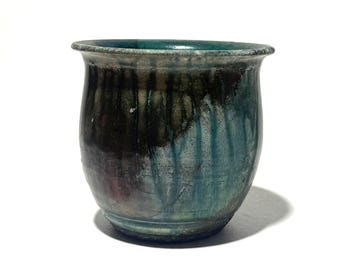 Beautiful Vintage Raku Pottery Vase