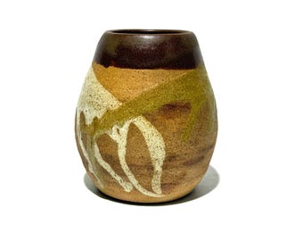 Vintage Drip Stoneware Pottery Vase