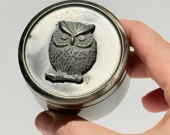 Small Vintage Owl Trinket Box