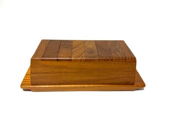 Vintage Rare Söwe Konst Teak Butter Dish by Sigvard Nilsson