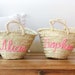 Valentine day gift love bag,hugs and kisses,Easter straw Baskets | Natural eco friendly basket gift for easter eggs Kids 