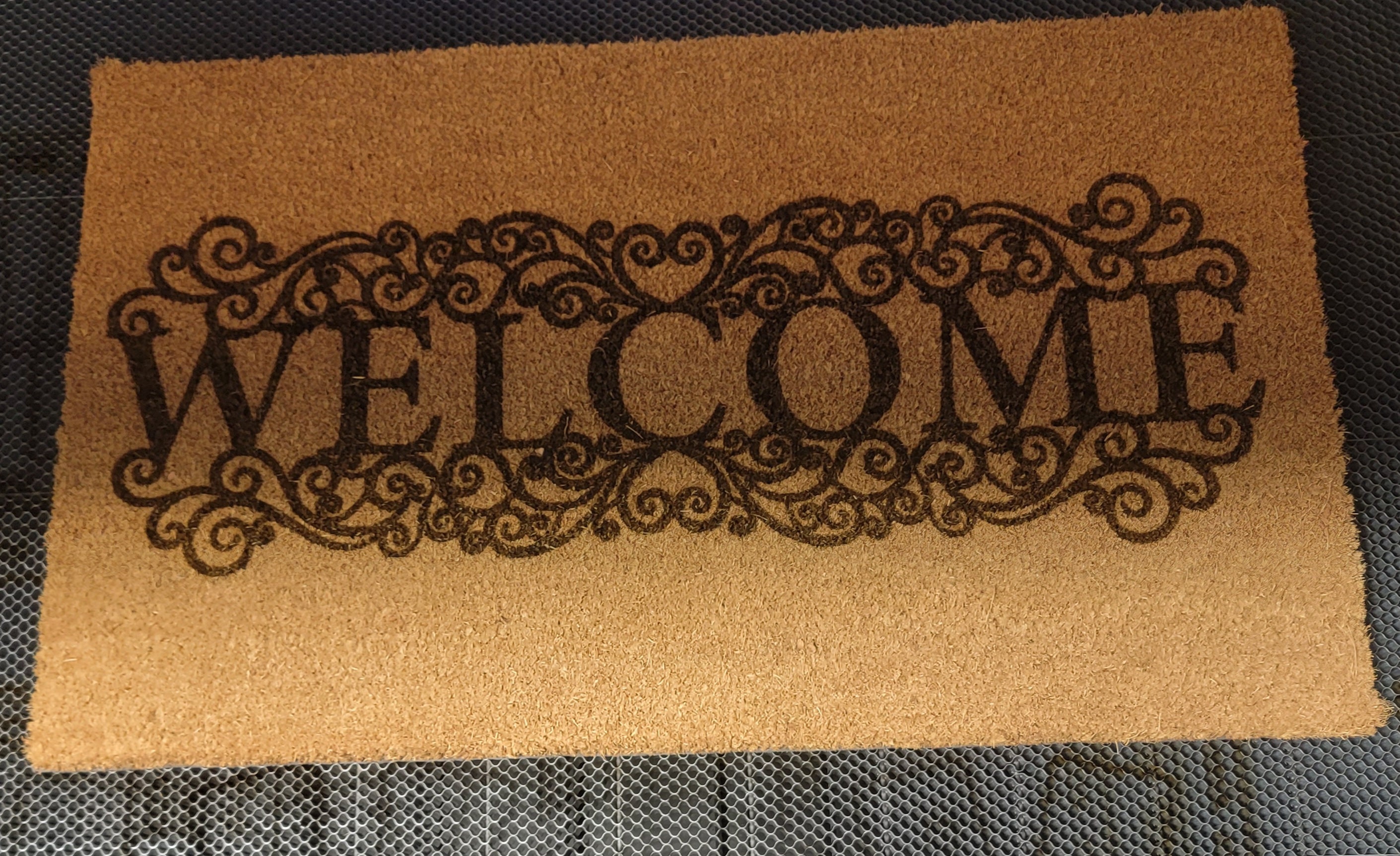 Laser Engraved Coir Door Mat - Etsy
