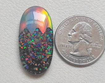 Aurora Opal Doublet Gemstone, Cabochon, Gemstone Stones, Make For Jewelry!!!