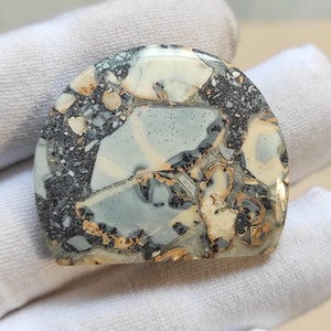 Maligano Jasper Cabochon: Fancy Gemstone Pendant (37x31x6 MM, 62 Cts)