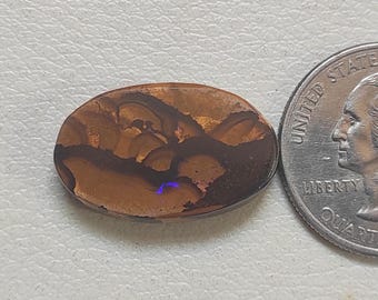 Natural Koroit Boulder Opal Cabochon, 17 ct, Australian Gemstone