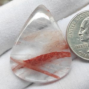 Natural Crystal Cherry Quartz Cabochon, Crystal Cherry Quartz Loose Stone, Cherry Quartz Gemstone For Making Pendant Necklace Jewelry!!!