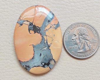Cabujón Natural Maligano Jasper: Piedra Preciosa Suelta (45x31x6 MM)