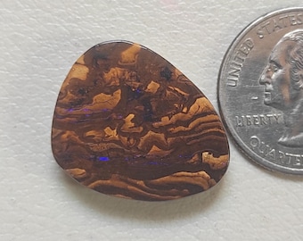 Natural Koroit Boulder Opal Cabochon, Australian Gemstone, 31 Carats