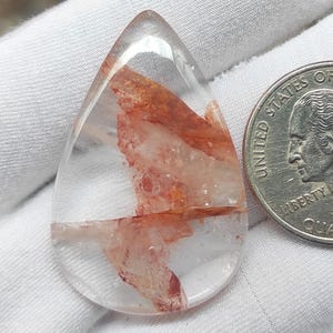 Natural Crystal Cherry Quartz Cabochon, Crystal Cherry Quartz Loose Stone, Cherry Quartz Gemstone For Making Pendant Necklace Jewelry!!!