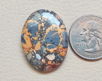 Cabujón Natural Maligano Jasper: Piedra Preciosa Suelta (32x24x6 MM)