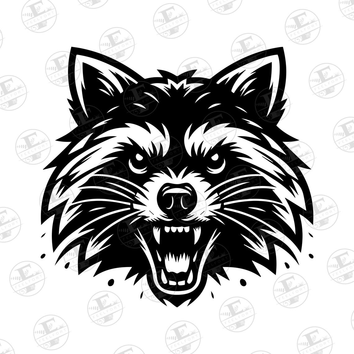 Angry Raccoon SVG and PNG Bundle, Raccoon Clipart, Angry Animal Svg ...