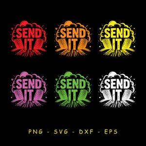 Senden Sie es SVG Farbpaket | Motocross PNG, Dirt Bike Dxf, Eps | Extrem Sport Zitat, Off Road Aufkleber, Cricut Cut Datei, Rennsport Grafik