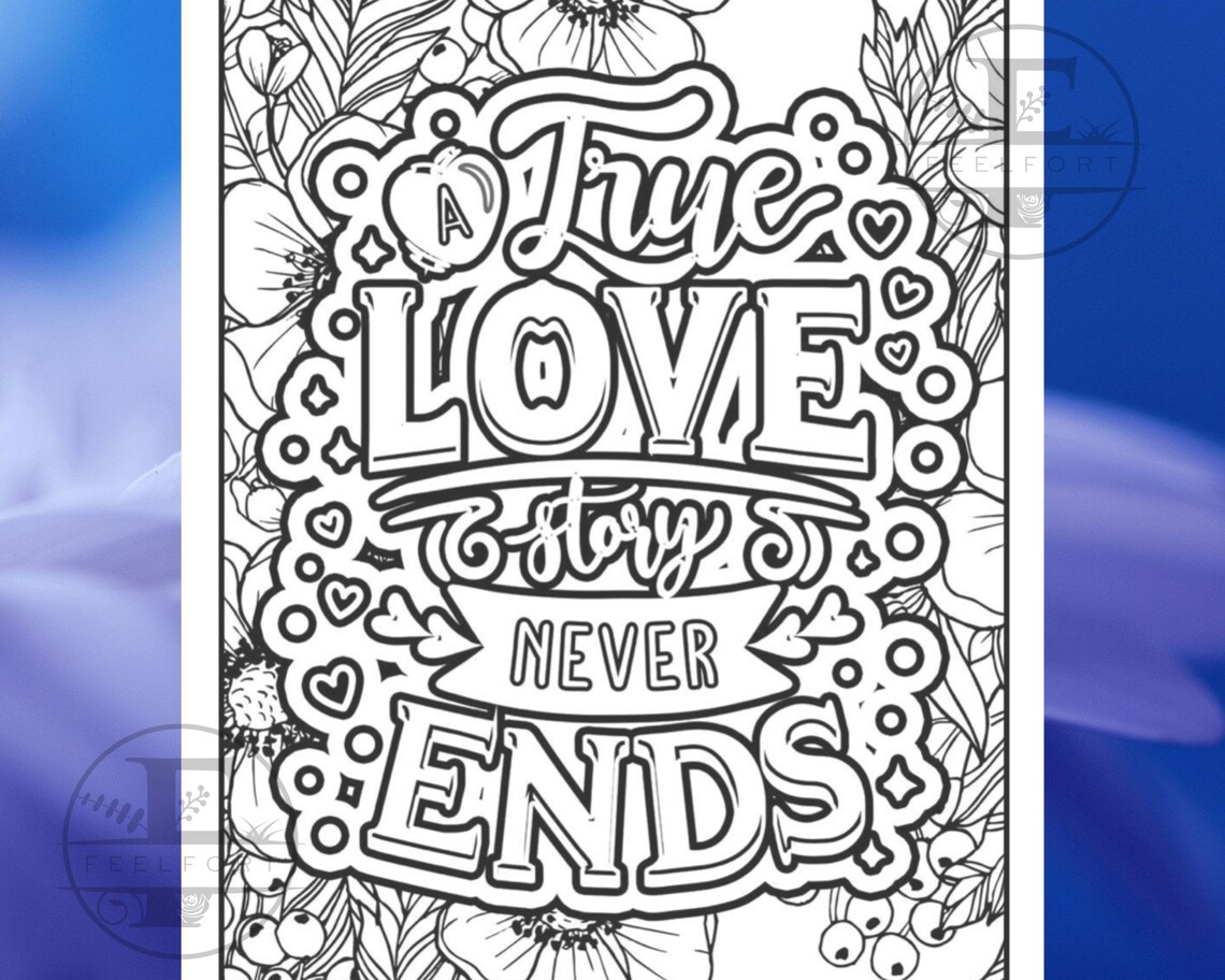 Love Quotes Coloring Pages for Adults PrintableEtsy Love Quotes Coloring Pages for Adults PrintableEtsy