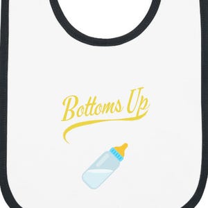 ベビービブ、面白いボトムズアップボトルデザイン、かわいい新生児ギフト、幼児の食事タイムの必需品、幼児用授乳アクセサリー、ジェンダーニュートラルシャワー