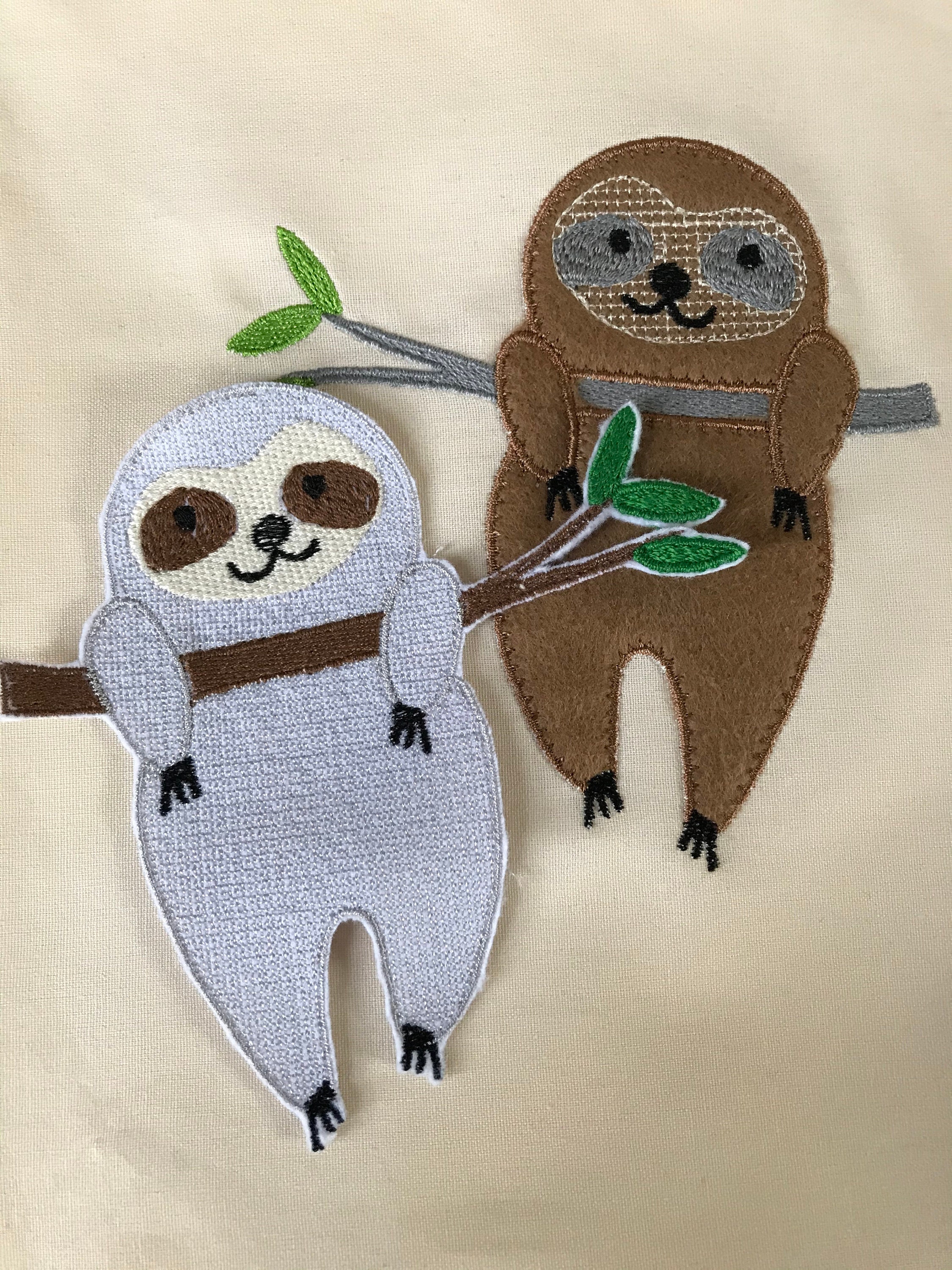 Sloth applique and embroidery design  etsy Sloth applique and embroidery design  etsy