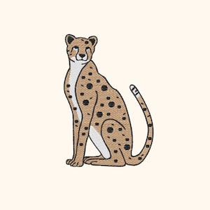 Cheetah Applique and Embroidery Design
