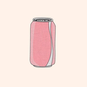 Soda Can Machine Embroidery Design - Etsy