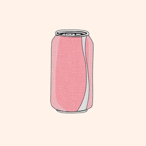 Soda Can Machine Embroidery Design - Etsy