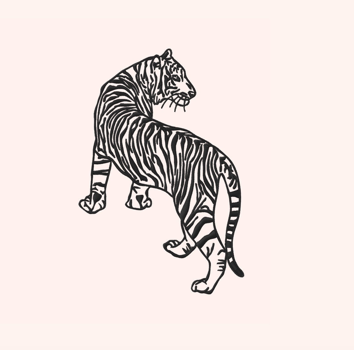 Tiger Machine Embroidery Design - Etsy Australia