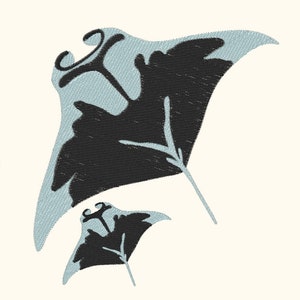 Design de bordado de arraia-manta