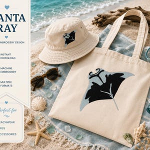 Manta Ray Embroidery Design