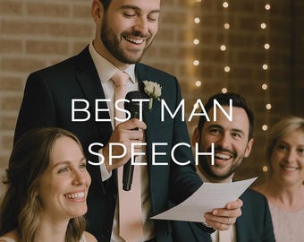 Discorso del testimone dello sposo, Scrittura di discorsi di matrimonio, Download digitale personalizzato, Discorsi di matrimonio, Servizi personalizzati, Unico, Divertente, Sentito