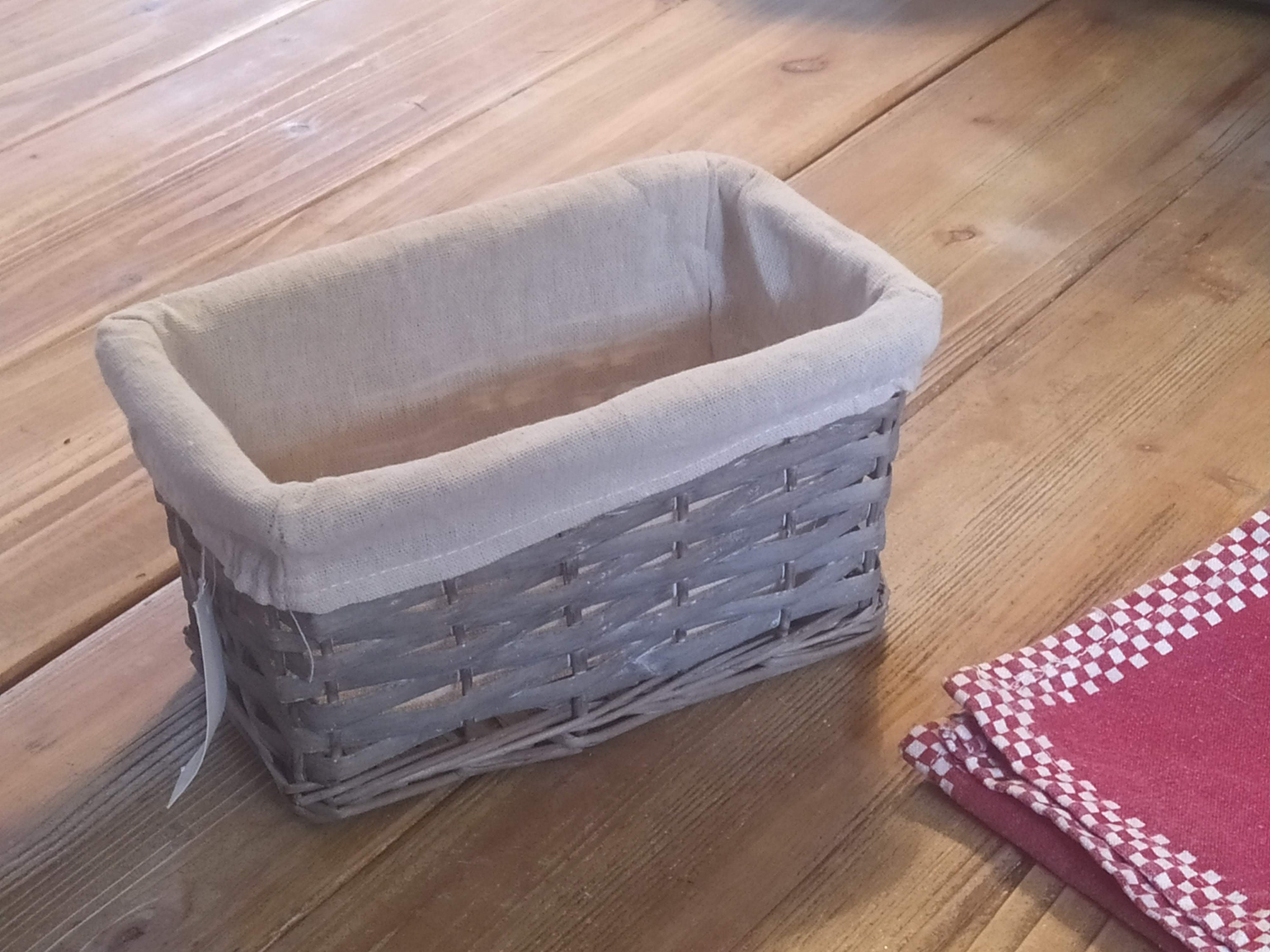 Paniére en Osier et Toile de Lin