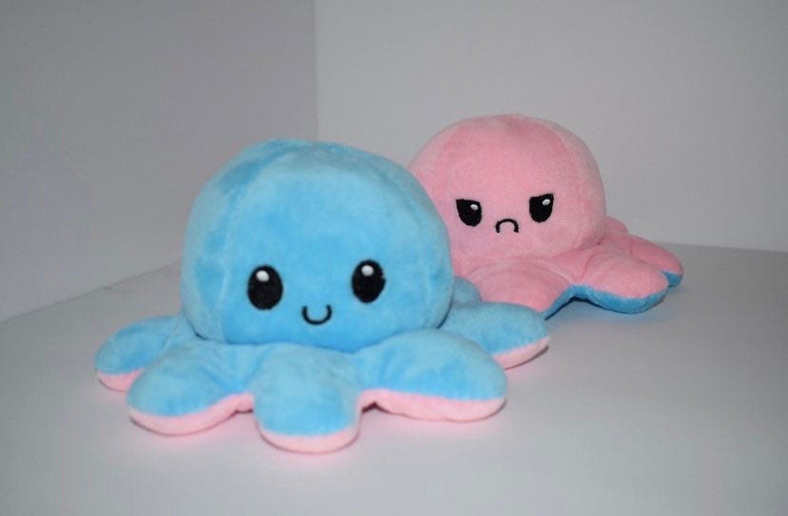 Reversible Flip Octopus Plush Soft Stuffed Toys Pink and Light | Etsy