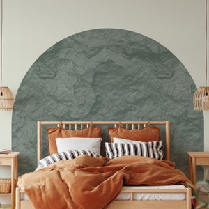 Boho Wall Sticker | 3D Stone Wall Decal | Peel & Stick Removable Sticker | Arch Headboard Wall Decal | Interior Abstract Boho Wall Art