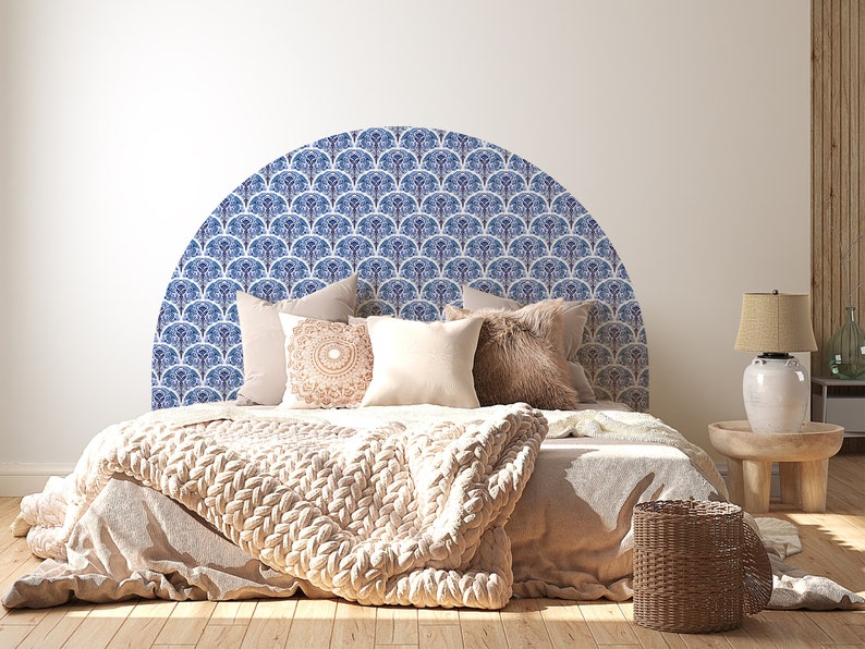 Headboard Wall Stickers Removable Boho Arch Decal Color Block Vinyl