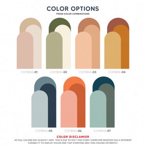 Boho Colorblock Wall Decal | Mid Century Wall Art | Arch Wall Decal ...