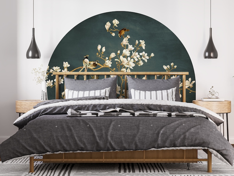Headboard Wall Stickers Removable Boho Arch Decal Color - Etsy