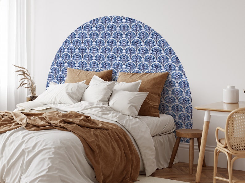 Headboard Wall Stickers Removable Boho Arch Decal Color Block Vinyl