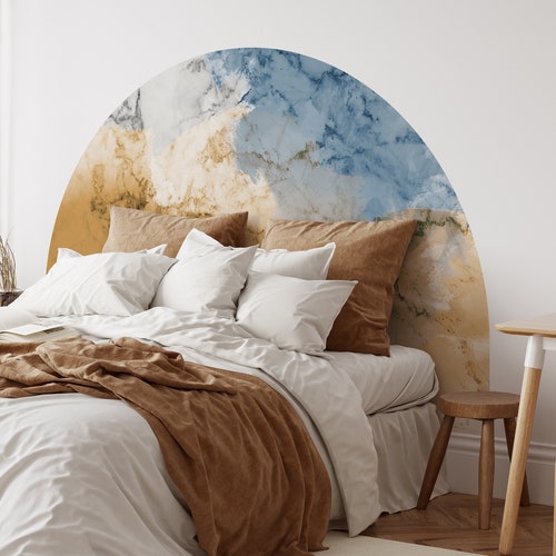 Headboard Wall Stickers Removable Boho Arch Decal Color Etsy