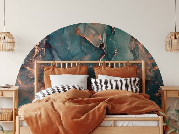 Arch Headboard Wall Decal Removable Bed Arch Sticker Marble
