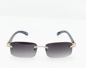 Saucey quot Vintage Retro Black Gray wood glasses