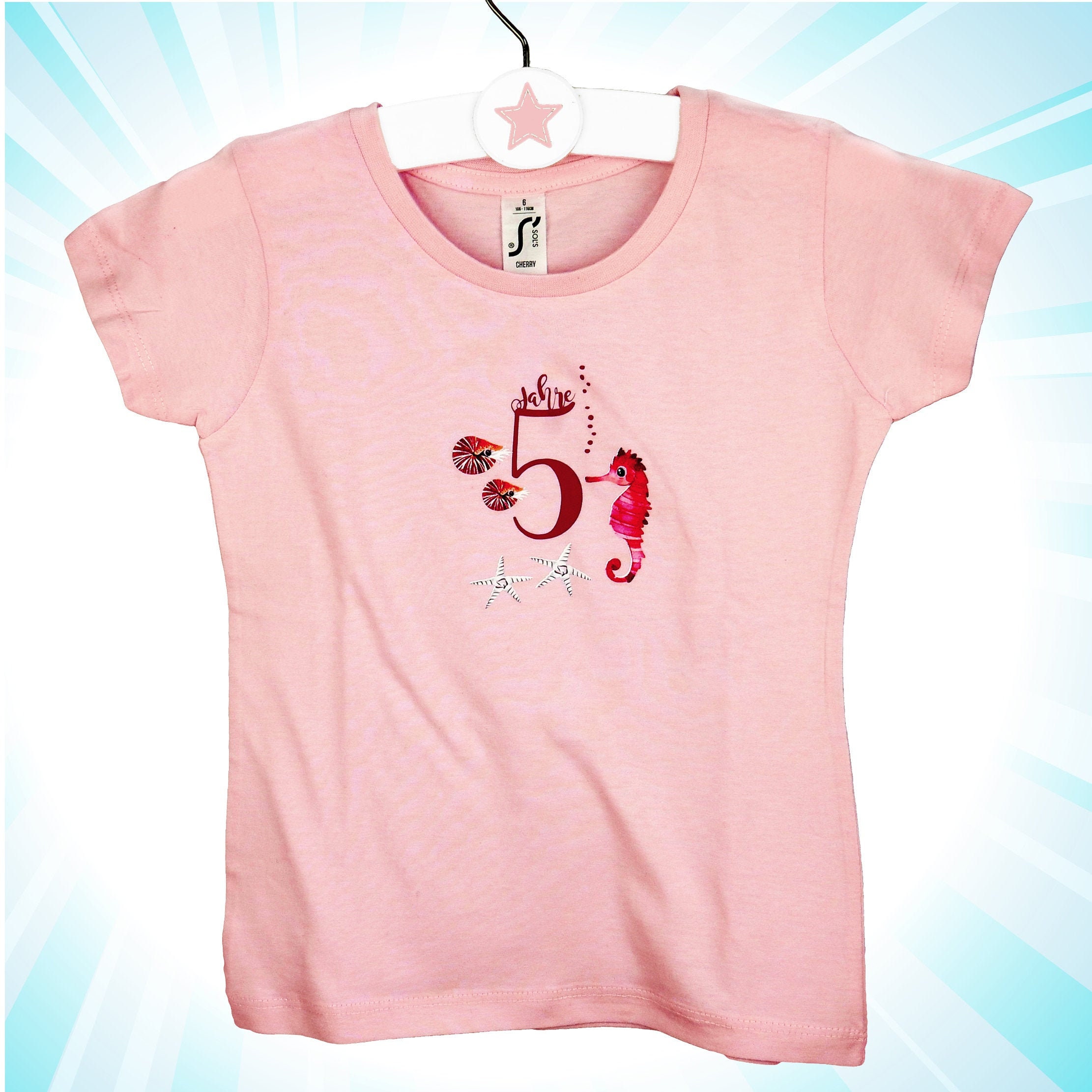 Kinder T-Shirt zum 5. Geburtstag Mädchen Shirt 5 Jahre mit  Etsy