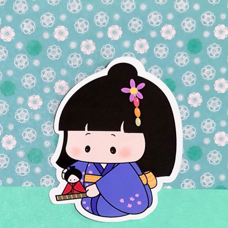 Japanese Girls Day Stickers Cute Kawaii Sticker Etsy