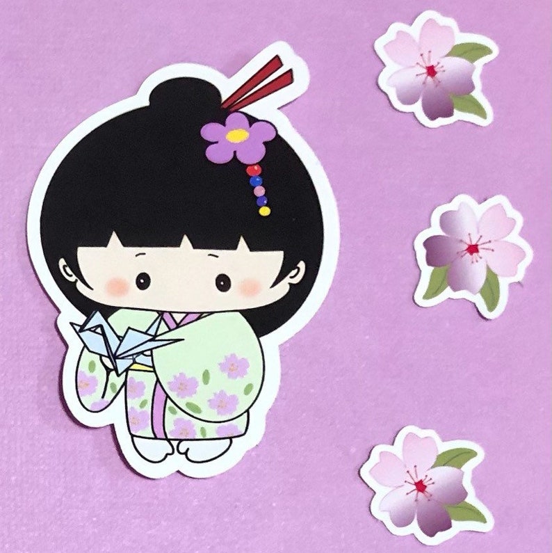 Japanese Girls Day Stickers Cute Kawaii Sticker Etsy