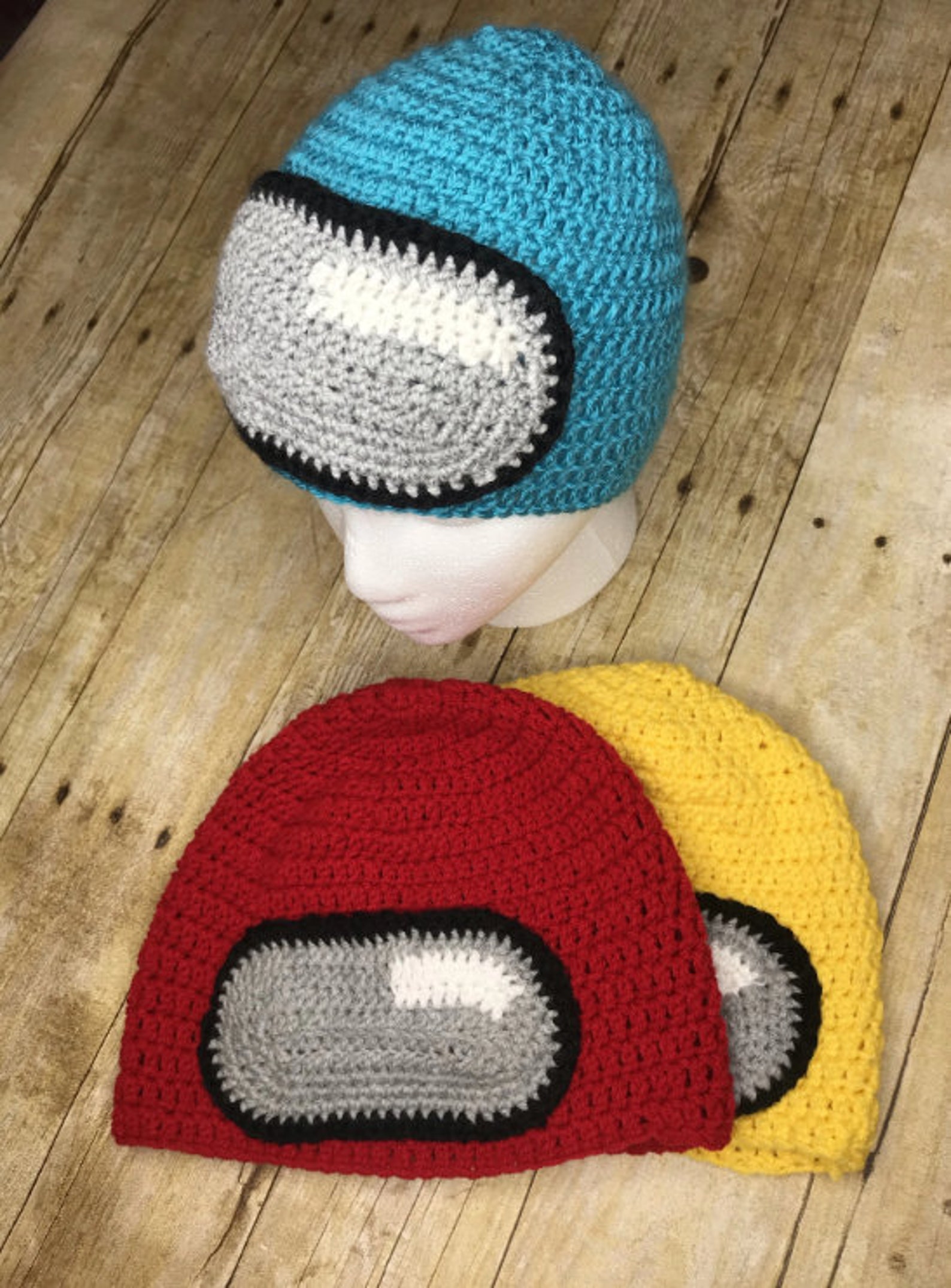 Among Us Beanie Hat handmade crochet kids and adult Multi Etsy