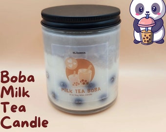 Kawaii Boba Candle - Milk Tea Scented Handmade Soy Candle