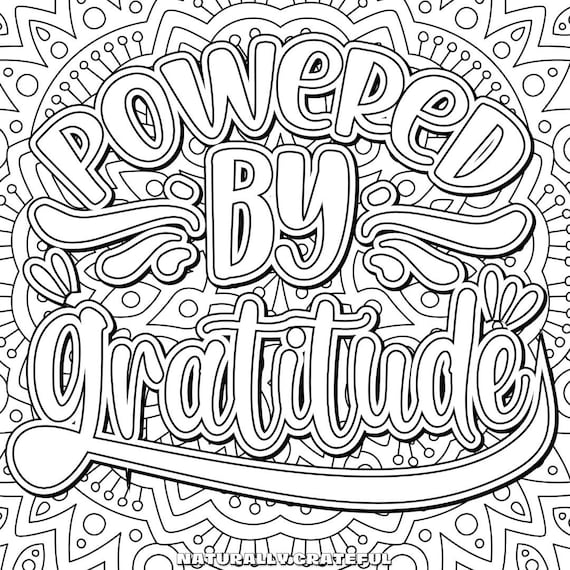 Mandala Meditation Coloring Pages Gratitude & Kindness Etsy