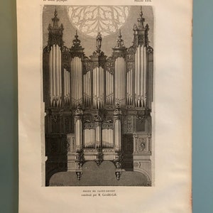 SAINT-BRIEUC ORGAN - Original from “Le Monde Physique”- Circa 1881
