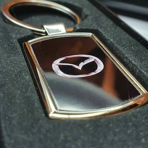 Vintage Mazda Chrome Keychain 